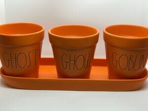 Rae Dunn Halloween Ghost Ghoul Goblin Tri Planter